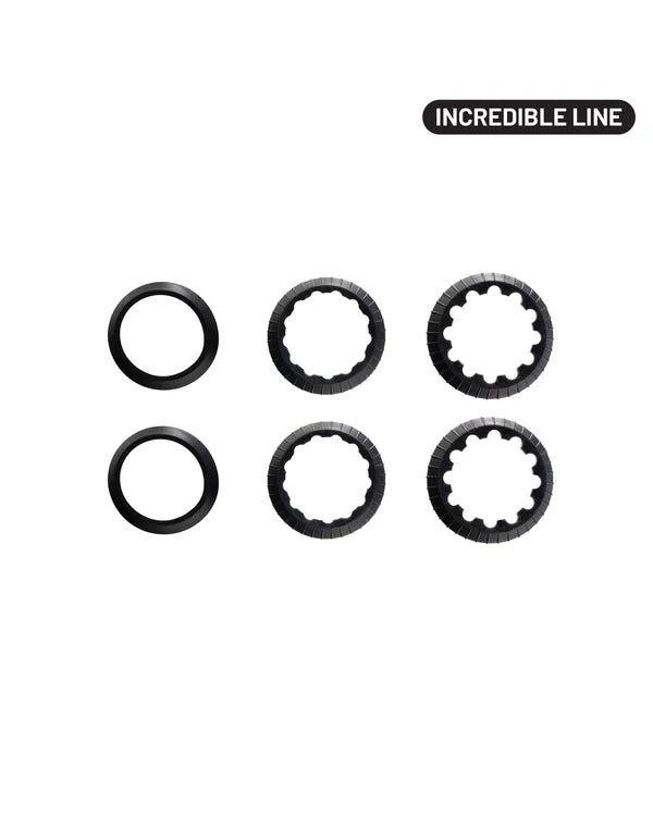 DAYSAVER Compensatie Ringen - alle ringen uitgestald