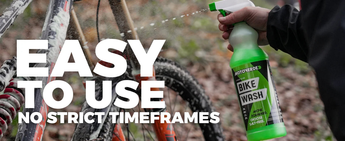 MOTOVERDE Bike Wash gemakkelijk te gebruiken
