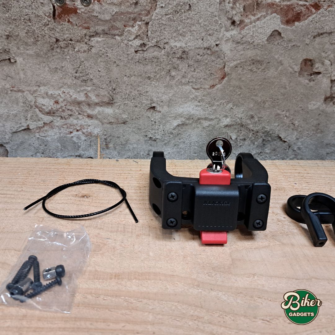 KLICKfix CC-100 E stuuradapter met slot - alles uitgestald