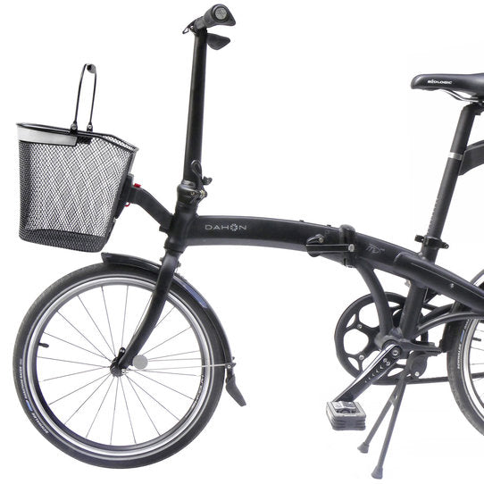 KLICKfix Balhoofd Adapter 1-1/8 - gemonteerd met fietsmand van een afstand