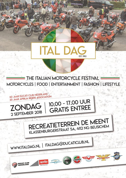 Poster Italdag Beusichem 2018 - Italiaans motorfestival Nederland