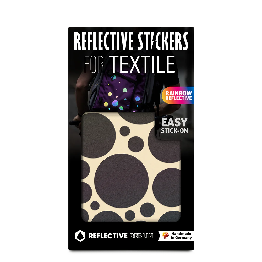  REFLECTIVE BERLIN textielstickers - bubbles rainbow