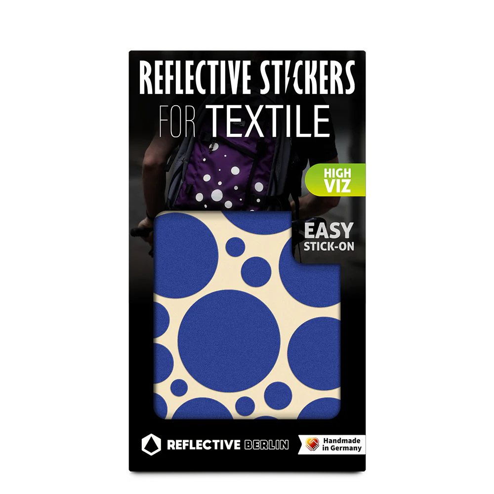  REFLECTIVE BERLIN textielstickers - bubbles blauw
