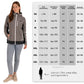 VALKENTAL Vertex reflecterend sportjack dames - maat tabel