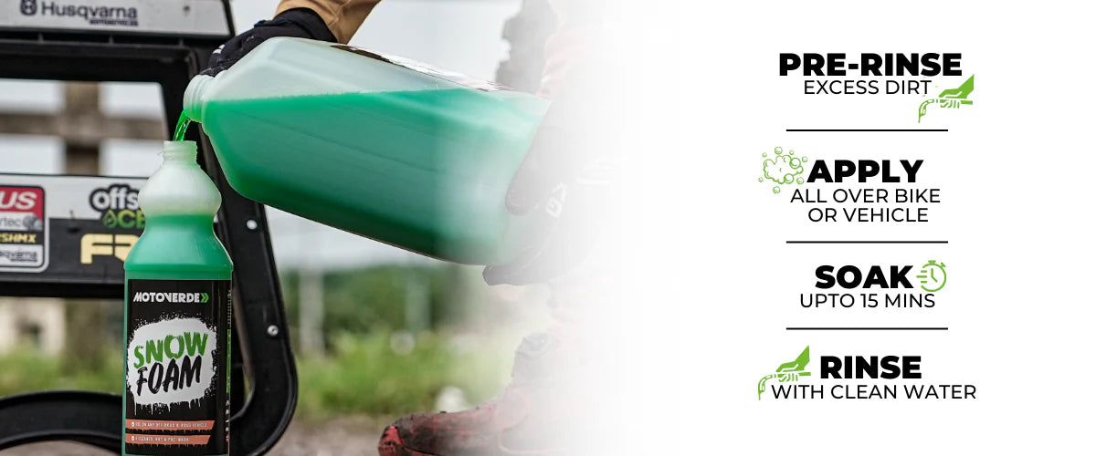MOTOVERDE Snow Foam - gebruiksaanwijzing