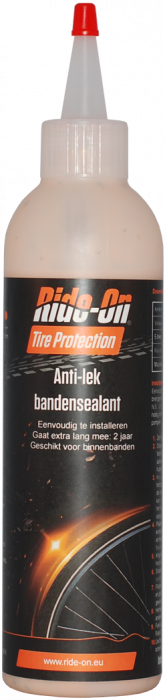 Ride-On Bike-On anti-lek gel fles met productinformatie