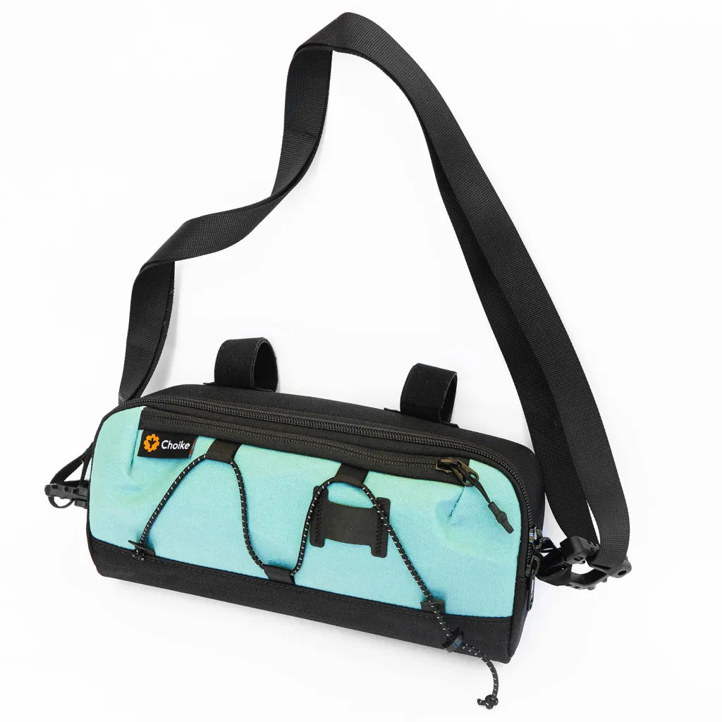 CHOIKE Tarrito EVO 3L stuurtas zwart waterbestendig voor dropstuur en bikepacking met een los verkrijgbaar schouderhengsel