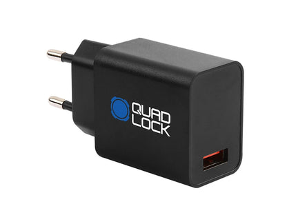 QUAD LOCK Power Adaptor 18W USB-A – QC3.0 snellader EU stekker