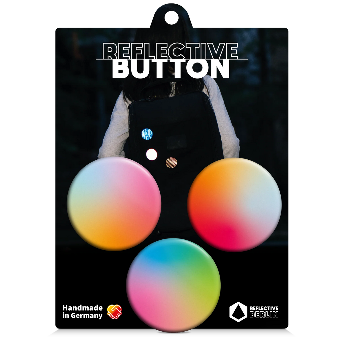 REFLECTIVE BERLIN Buttons - reflektierende Anstecker