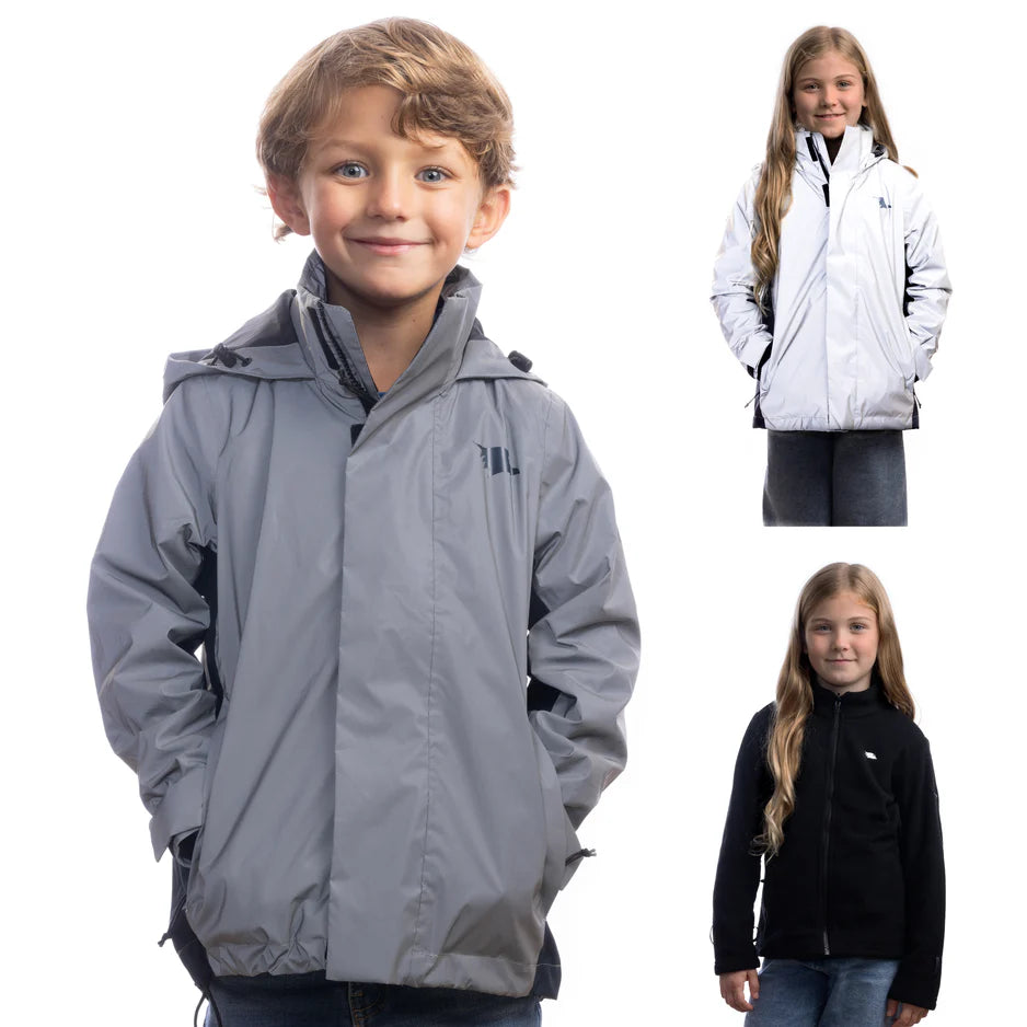 VALKENTAL 3IN1 REFLECTERENDE KINDER JACKET grijs