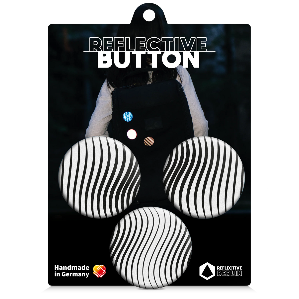 REFLECTIVE BERLIN Buttons - reflektierende Anstecker