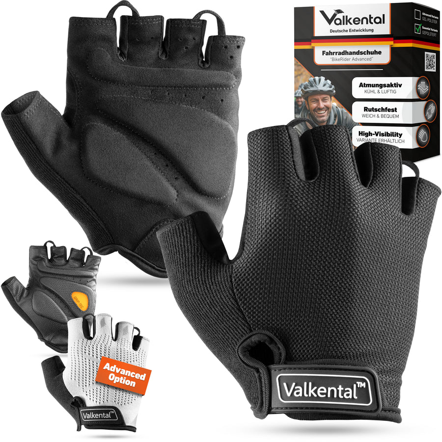 VALKENTAL BIKERIDER ESSENTIAL zwart en reflecterend