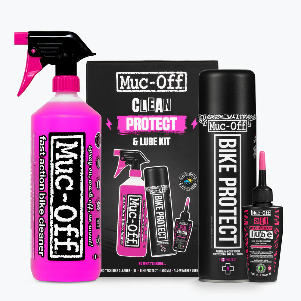 MUC-OFF Bicycle Clean, Protect &amp; All Weather Lube Kit alles uit de verpakking