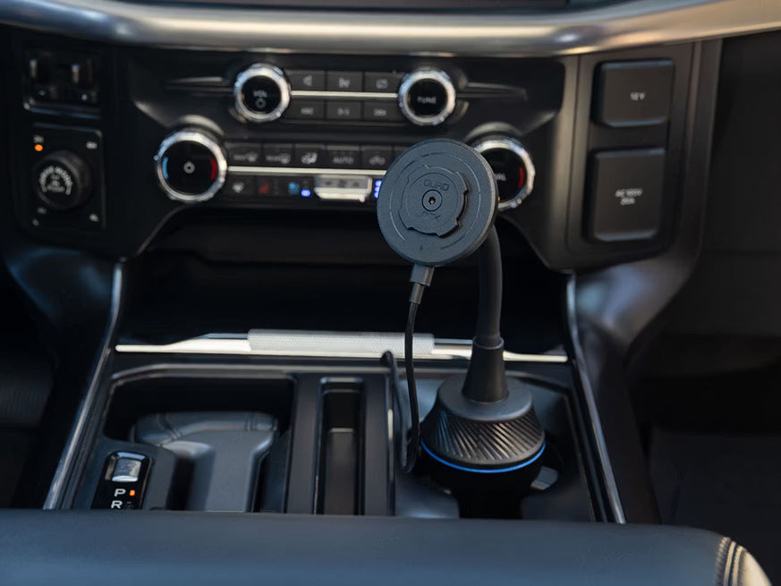 Quad Lock Cup Holder Mount - met een wireless mag kop