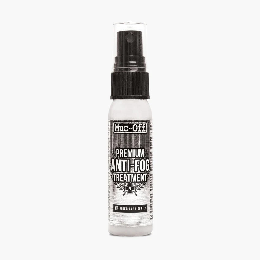 Muc-Off Premium Anti-Fog Treatment 32ml spray fles - close-up flesje