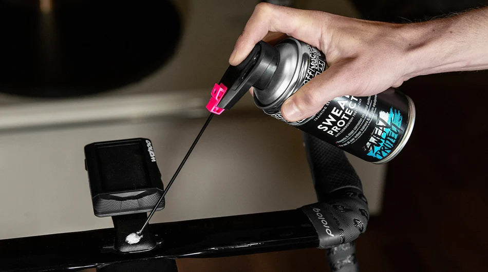 Muc-Off Indoor Training Kit - sweat protect in gebruik tegen corrosie