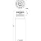 Quad Lock MAG Mount Water Bottle 700ml - afmetingen