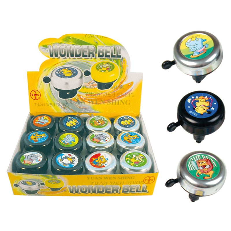 "Aluminium kinder fietsbel mat zwart 55mm met ring-ring mechanisme