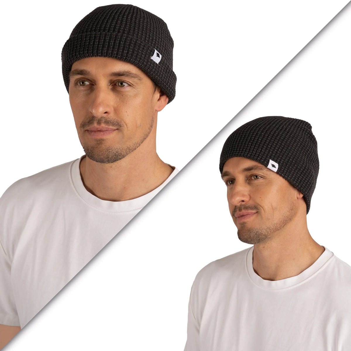 VALKENTAL REFLECTERENDE BEANIE opgerold of niet
