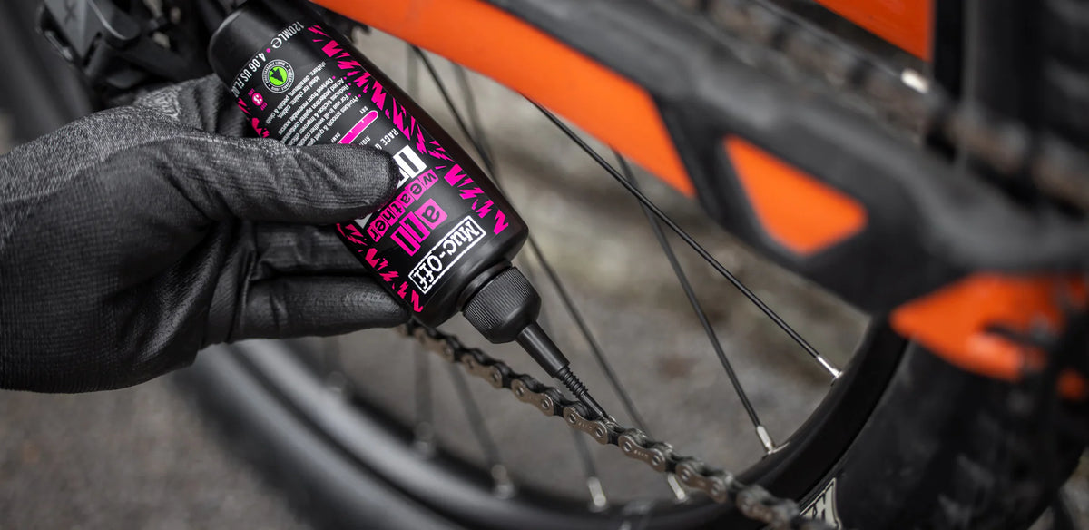 Muc-Off All-Weather Chain Lube detail van gebruik