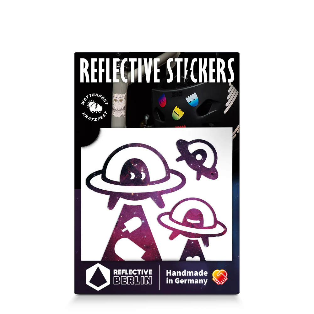 Reflective Berlin reflecterende stickers small voor kinderen ufo space