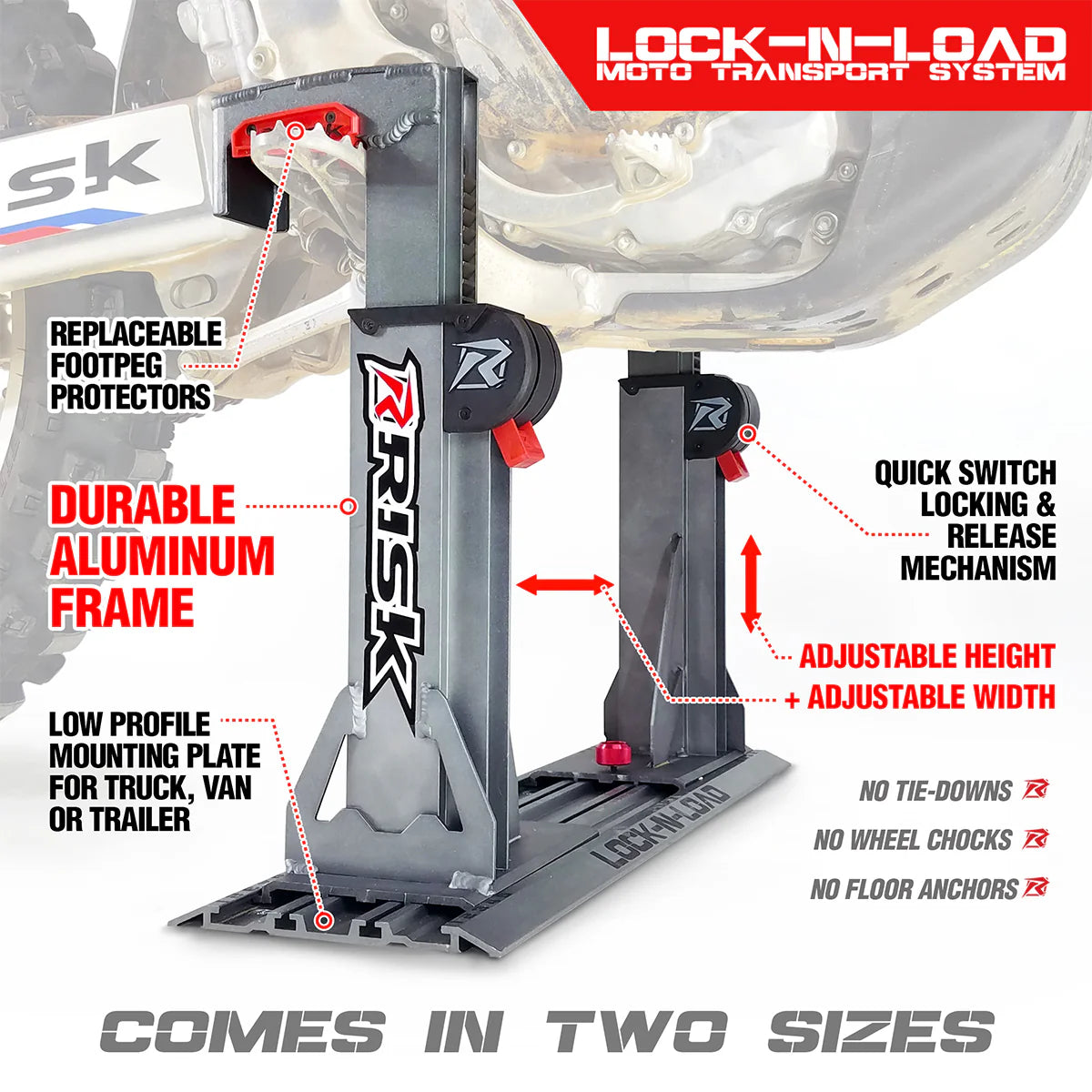 RISK RACING Lock-N-Load PRO motortransport systeem - bijzonderheden