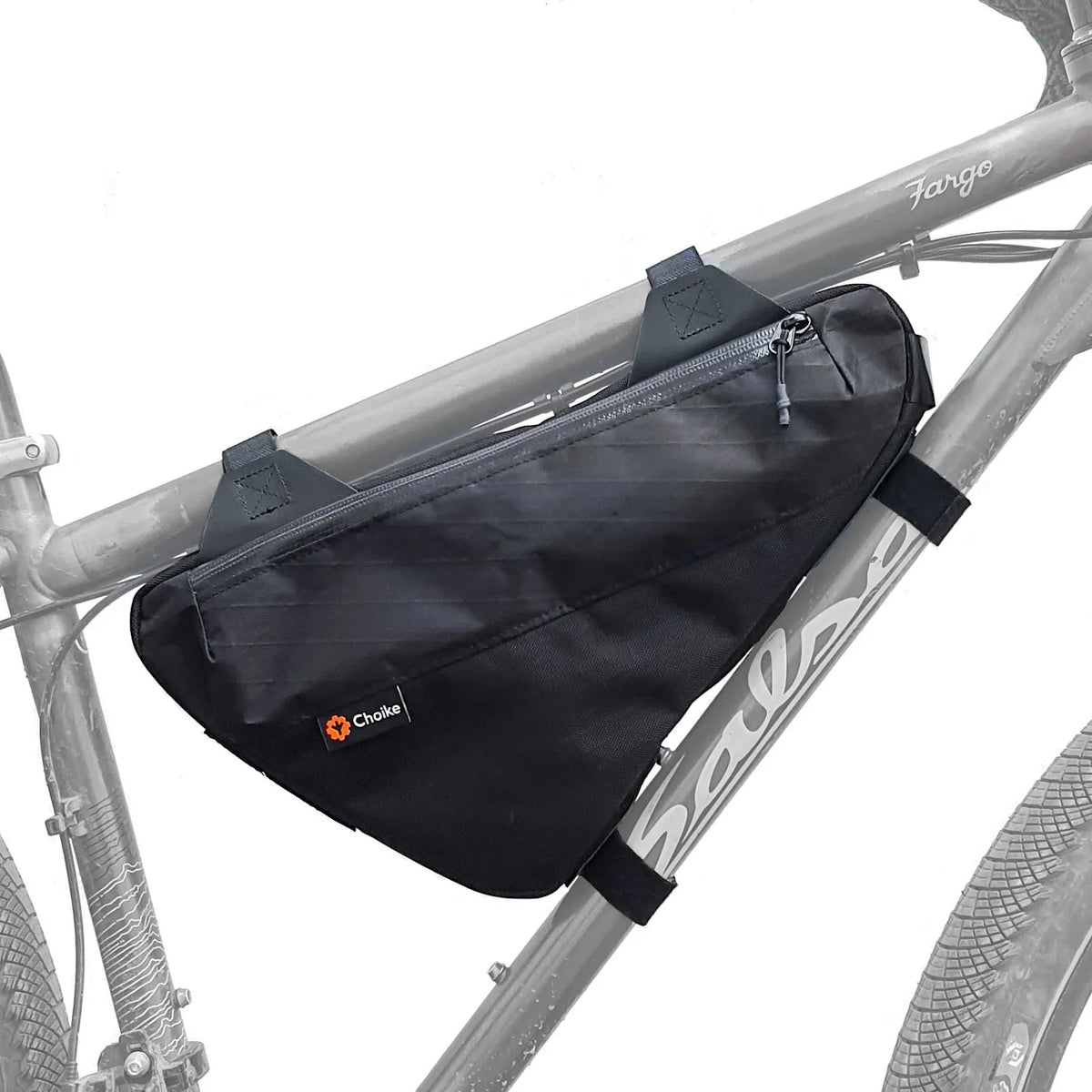 CHOIKE Frametas V 4L - gemonteerd op een fiets