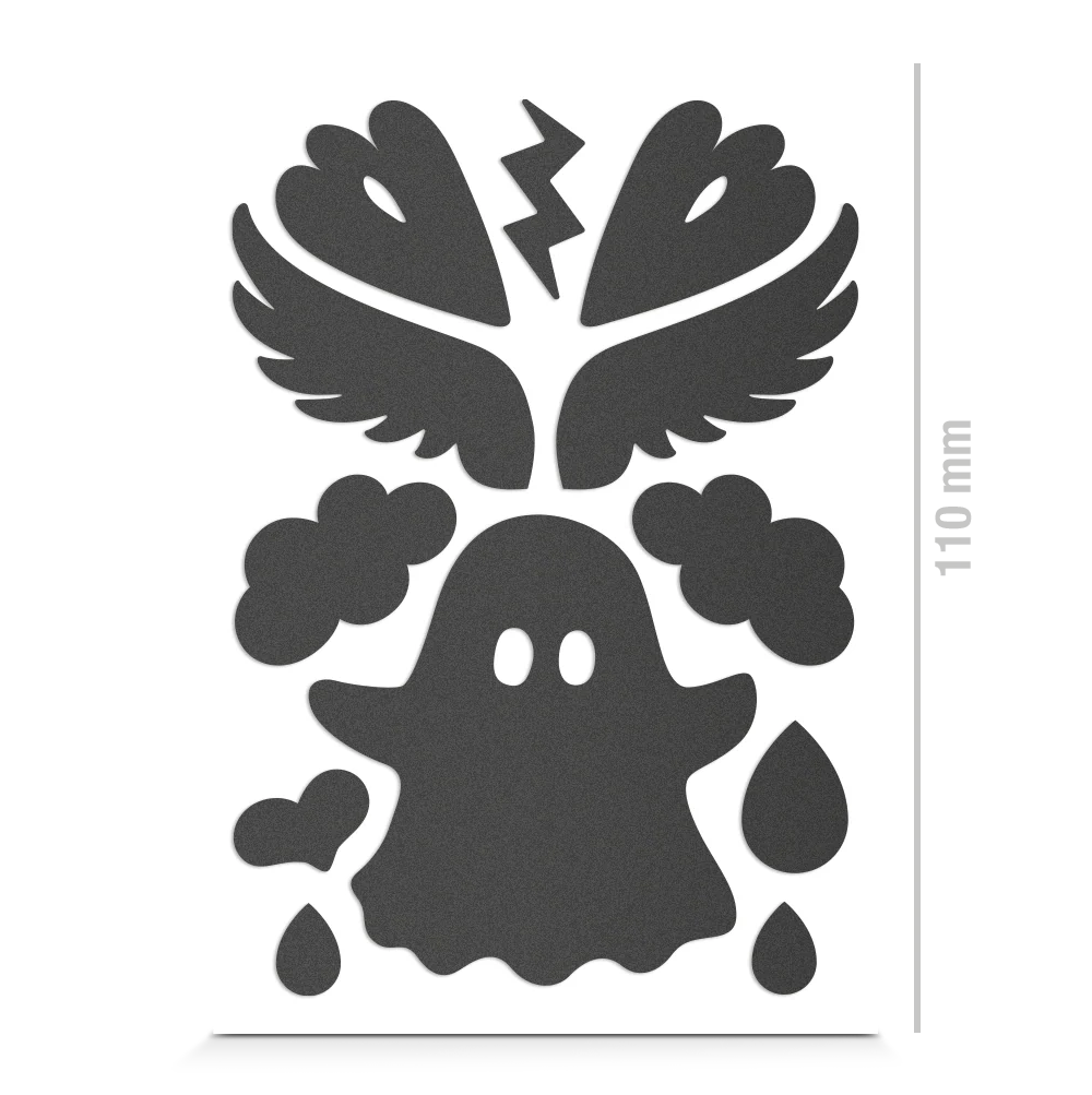  REFLECTIVE BERLIN textielstickers - spooky grijs