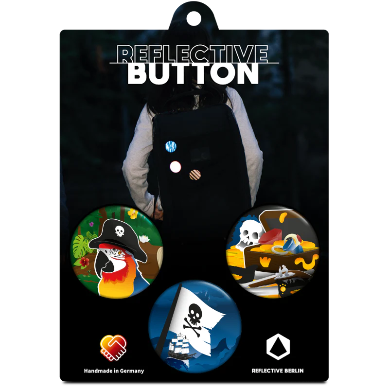 REFLECTIVE BERLIN Buttons - reflektierende Anstecker