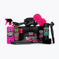MUC-OFF motorcycle ultimate care kit - alles uitgestald op een witte achtergrond