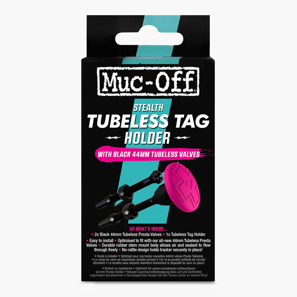 Muc-Off Stealth Tubeless Tag Holder - met 44mm ventiel