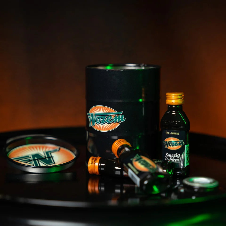 NOZEM OIL Oliedrum Spaarpot - Met 8 shotjes drum met shots