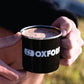OXFORD emaille camping mug - in gebruik met chocolade melk
