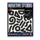 Reflective Berlin reflecterende stickers medium - doodle zwart