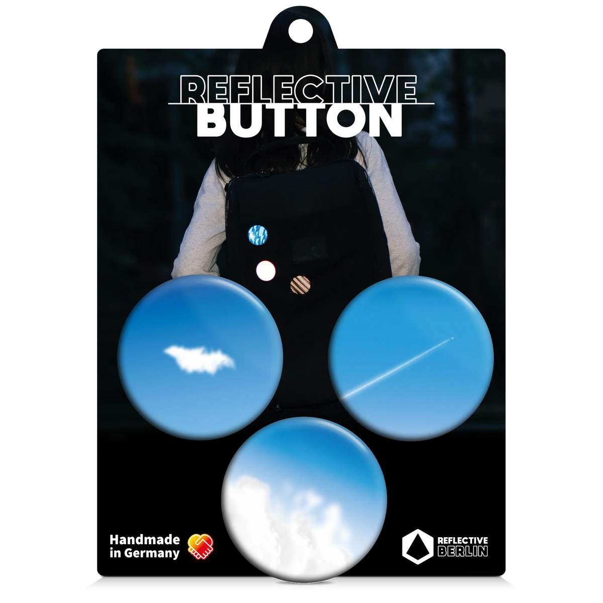 REFLECTIVE BERLIN Buttons - reflektierende Anstecker