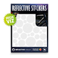 Reflective Berlin reflecterende stickers medium - cherokee wit