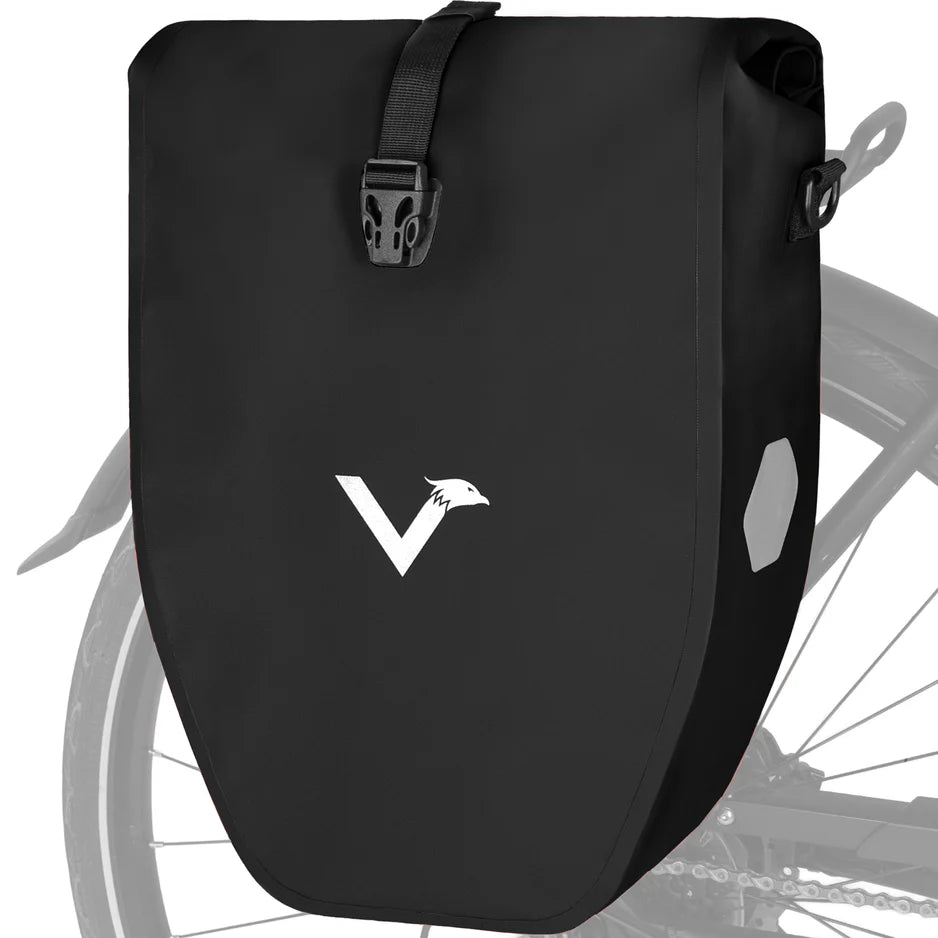 VALKENTAL Bike Bag 28L zwart
 – waterdichte bagagedragertas voor fietsers