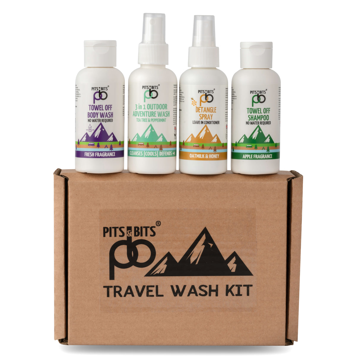 Pits & Bits Travel Wash Kit - uit de verpakking