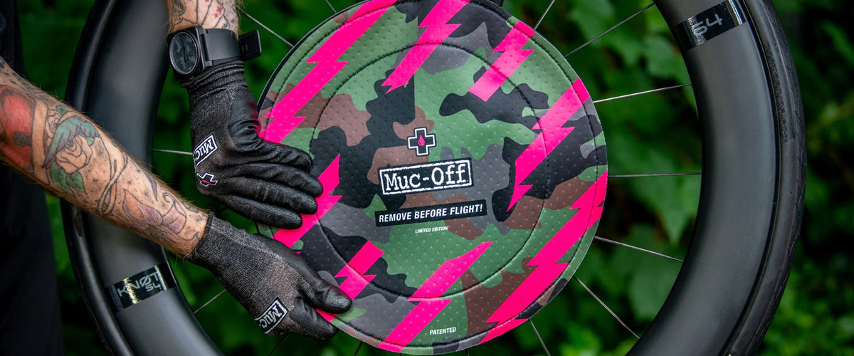 Muc-Off Disc Brake Covers - de camo op een fiets