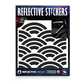 Reflective Berlin reflecterende stickers medium - sunrise zwart