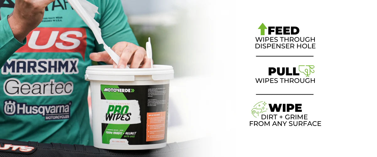 MOTOVERDE Pro Wipes - gebruiksaanwijzing