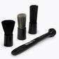 Muc-Off 3-in-1 Detailing Brush Set - 3 koppen op een rij met de houder ervoor