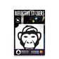 Reflective Berlin reflecterende stickers small voor kinderen monkey zwart