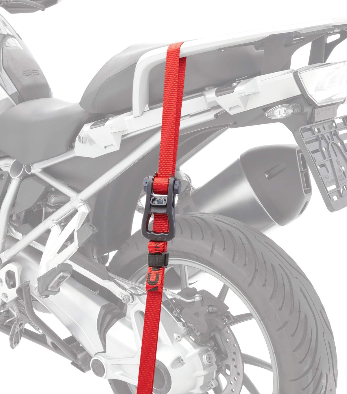 ACEBIKES ratchet essential in gebruik bij het vastzetten van de motor