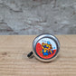 Kinder fietsbel aluminium zilver 55mm diameter met bever