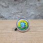 Kinder fietsbel aluminium zilver 55mm diameter met neushoorn