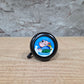 Kinder fietsbel aluminium mat zwart 55mm diameter - met bulldog