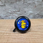 Kinder fietsbel aluminium mat zwart 55mm diameter - met koe