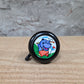 Kinder fietsbel aluminium mat zwart 55mm diameter - met nijlpaard