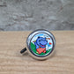Kinder fietsbel aluminium zilver 55mm diameter met nijlpaard